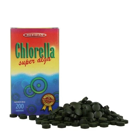 Chlorella algi prasowane 200 tabl. MERIDIAN