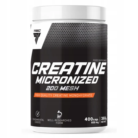 TREC Kreatyna Monohydrant CREATINE MICRONIZED 200 MESH 400 kaps.