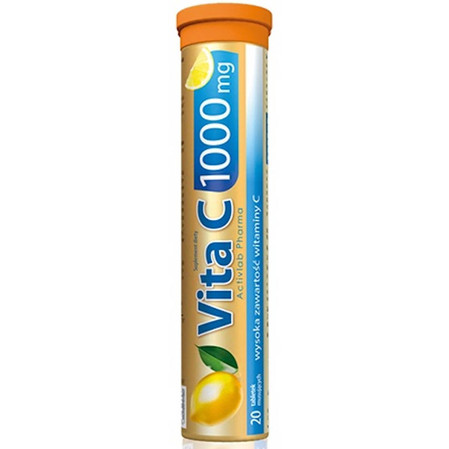 Activlab Vita C 1000 mg 20 tabletek musujących o smaku pomarańczowym