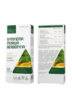 Medica Herbs Gymnema Morwa Berberyna 60 kaps