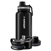 Wessper Butelka termiczna termos stalowa THERMOSTEEL czarna 1000ml 