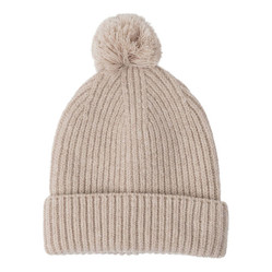 Lodger Czapeczka z wełny merino 100% beżowa Beige 3-6 m