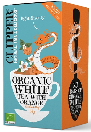 Clipper − Herbata biała pomarańczowa BIO − 20 x 1.7 g