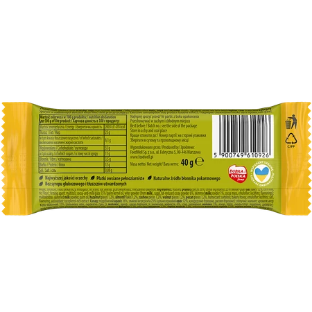 Zestaw: 10x Bakalland BA! Baton zbożowy 5 orzechów 40g