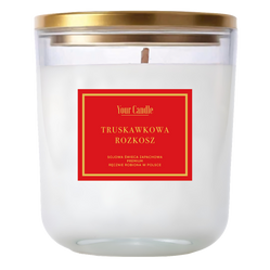 ŚWIECA SOJOWA ZAPACHOWA TRUSKAWKOWA ROZKOSZ 180 ml - YOUR CANDLE