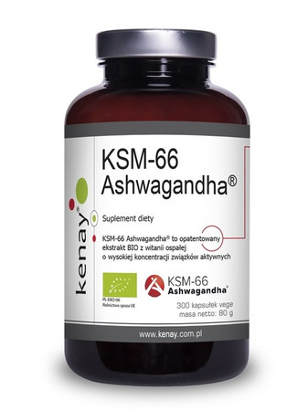 Kenay Ashwagandha KSM-66 na wsparcie odporności na stres, snu i witalności Bio 300 kaps.