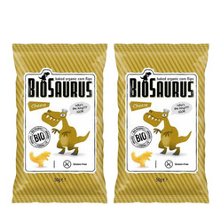 Zestaw: 2x BioSaurus − Chrupki kukurydziane Dinozaury bezgl. BIO − 50 g