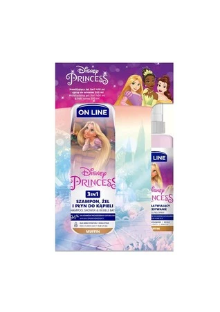 On Line Disney Zestaw prezentowy Princess (żel 3w1 400ml+ spray do włosów 200ml)