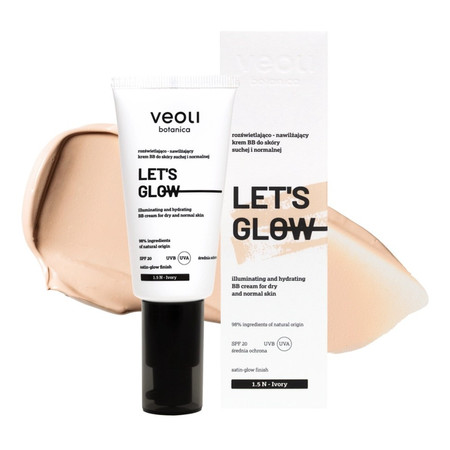 Let's Glow rozświetlająco-nawilżający krem BB do skóry suchej i normalnej 1.5 N Ivory 30ml