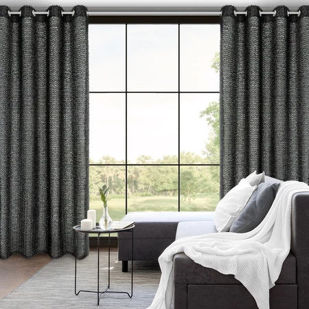 ZASŁONA GOTOWA TIFFANY 135 X 250 CM CZARNY