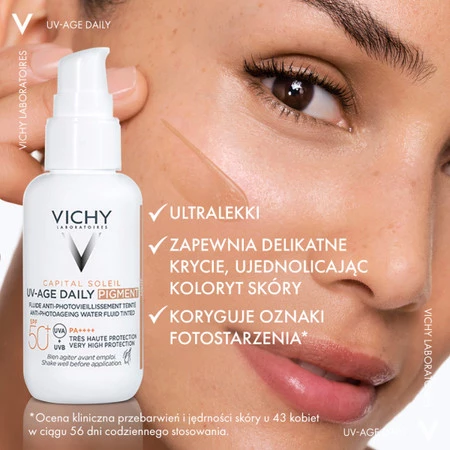 Vichy Capital Soleil UV-Age Daily lekki fluid koloryzujący SPF50+ 40 ml