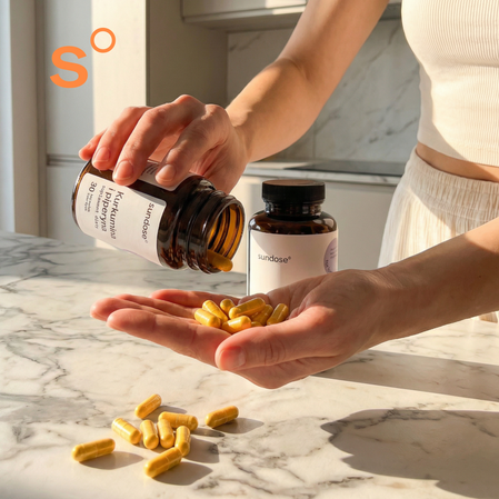 Sundose For Longevity resweratrol, zielona herbata, kurkumina i piperyna 60+30 kaps.