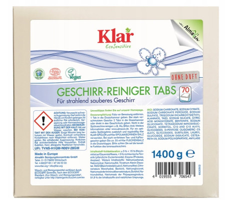 KLAR TABLETKI DO ZMYWAREK ECO 70 szt.