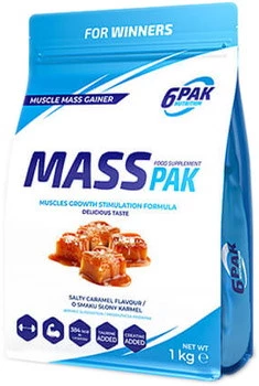 6PAK MASS PAK odżywka białkowa 1000g smak słony karmel