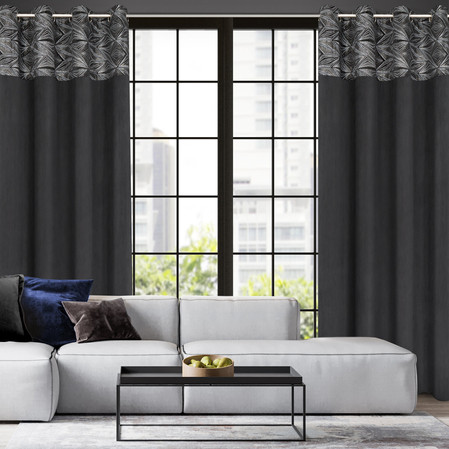 ZASŁONA GOTOWA ARIANA 140 X 250 CM CZARNY