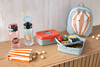 Lassig Zestaw śniadaniowy na lunch Lunchbox + Tritanowa butelka - bidon 460 ml Tiny Drivers Wóz strażacki