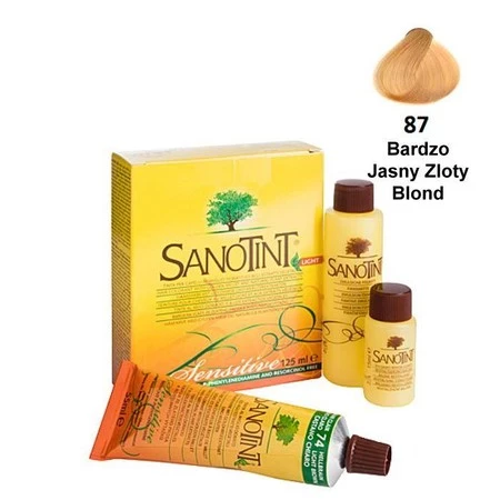 Farba do włosów Extra Light Golden Blond Bardzo Jasny Złoty Blond 87 Sensitive Sanotint