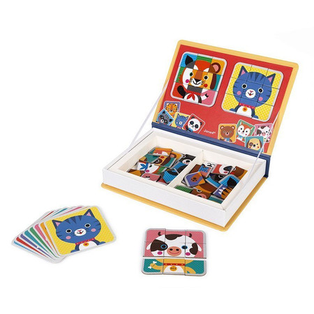 Janod Magnetyczna układanka Puzzle zwierzątka Magnetibook
