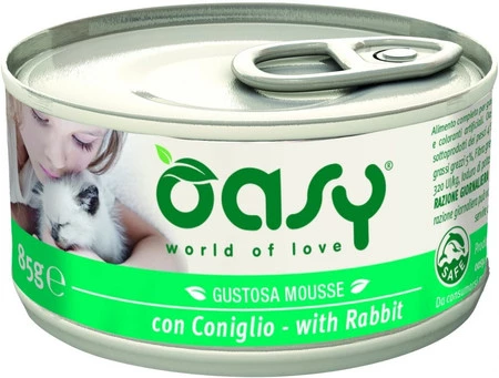 OASY Cat Caprice Mousse Kot Rabbit Królik 85g