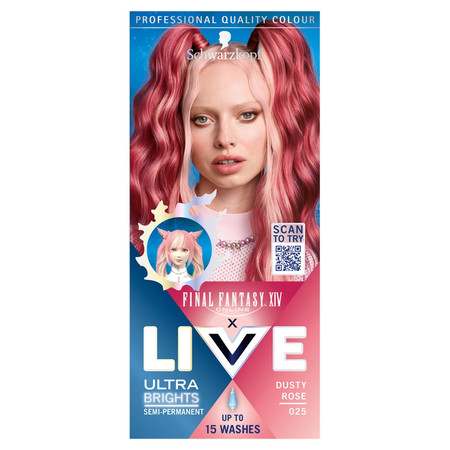 Live Ultra Brights X Final Fantasy XIV Online farba do włosów 025 Dusty Rose
