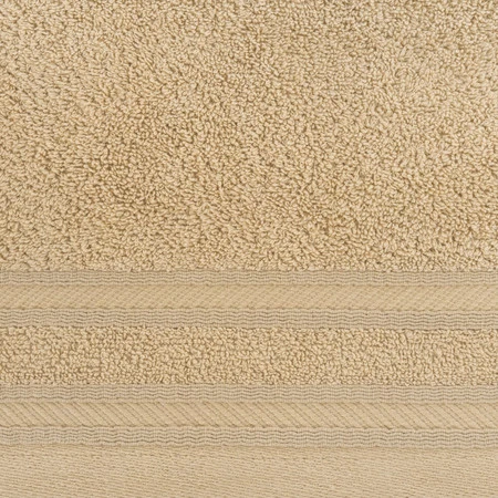 Ręcznik z ozdobną bordiurą w pasy szerokość: 50 cm, długość: 90 cm, kolor: kremowy