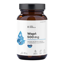 Aura Herbals Wapń 500 mg Aquamin 60 kaps.