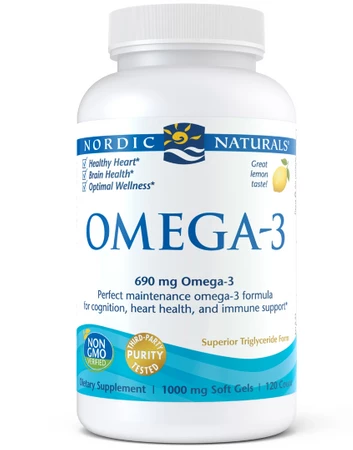 Omega 3 o smaku cytrynowym (120 kaps.)