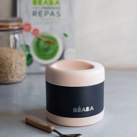 Beaba Pojemnik - termos obiadowy ze stali nierdzewnej z hermetycznym zamknięciem duży 500 ml light pink/night blue