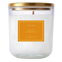 ŚWIECA SOJOWA ZAPACHOWA  ZŁOTY BURSZTYN 180 ml - YOUR CANDLE