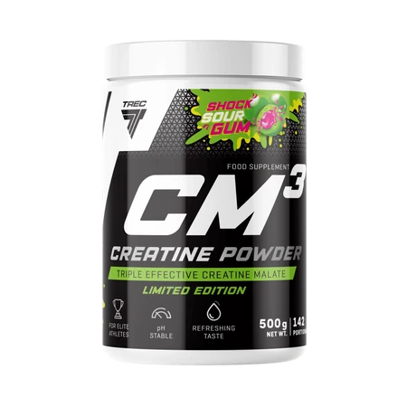 Trec Nutrition CM3 Powder Kreatyna Jabłczan 500g smak guma balonowa