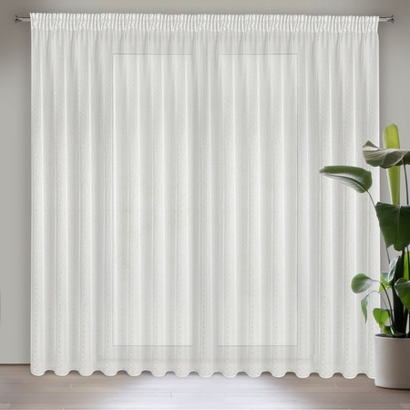 FIRANA GOTOWA SIBEL NA TAŚMIE 400 X 250 CM BIAŁY