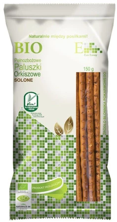 Eco Envoy − Paluszki orkiszowe pełnoziarniste solone BIO − 150 g