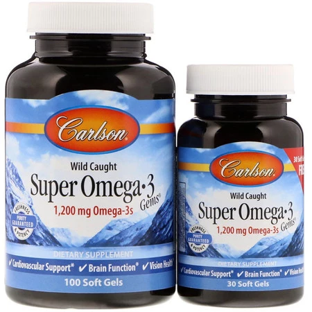 Carlson Super Omega-3 1200mg (100 + 30 kaps.)