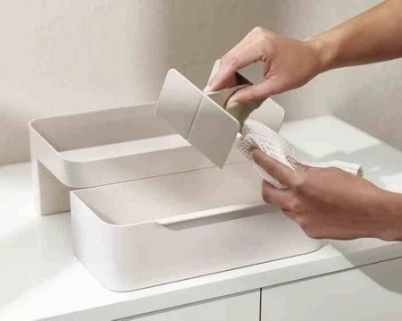 JJ - Organizer na kosmetyki z szufladką i lustrem