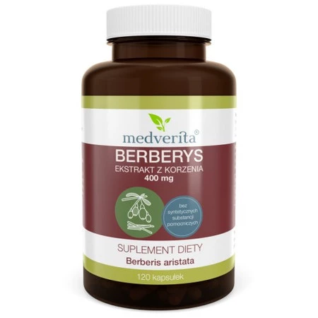 Medverita Berberys ekstrakt 400 mg  - 120 kaps.