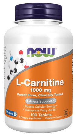 NOW FOODS L-Carnitine - L-Karnityna 1000mg (100 tabl.)