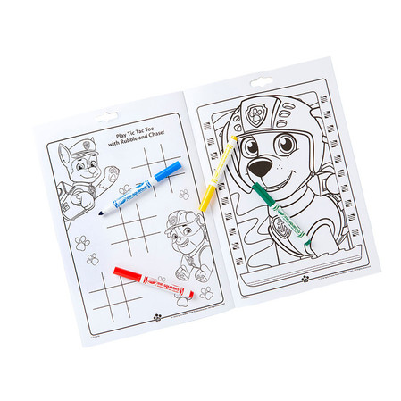 Crayola Kolorowanka dla dzieci z łamigłówkami i flamastrami Psi Patrol 3+