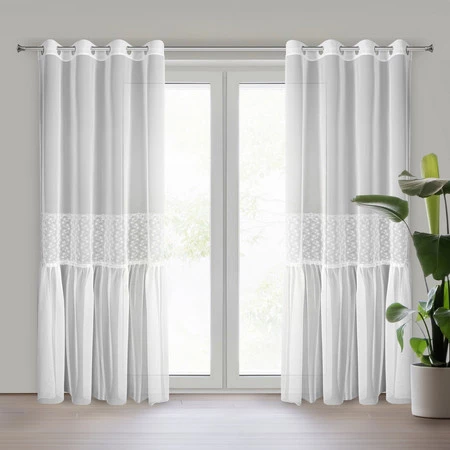 FIRANA GOTOWA LAURI 140 X 250 CM BIAŁY