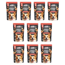 Zestaw 10x Pan Mięsko Karma mokra dla psa Kawałki w sosie Wołowina z koziną pies dorosły 150g