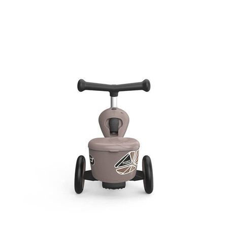 SCOOTANDRIDE Highwaykick 1 Lifestyle 2w1 Jeździk i hulajnoga z zamykanym schowkiem 1-5 lat Brown Lines