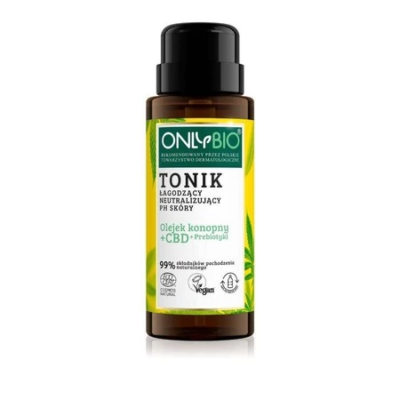 Only bio - Tonik łagodząco-neutralizujący PH skóry wrażliwe.j Olejek konopny + CBD + Prebiotyki - 300 ml