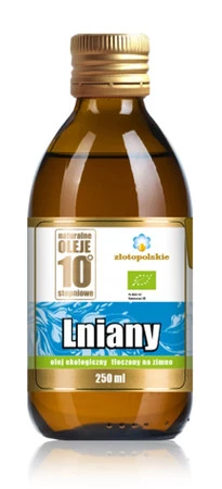 OLEJ LNIANY TŁOCZONY NA ZIMNO BIO 250 ml