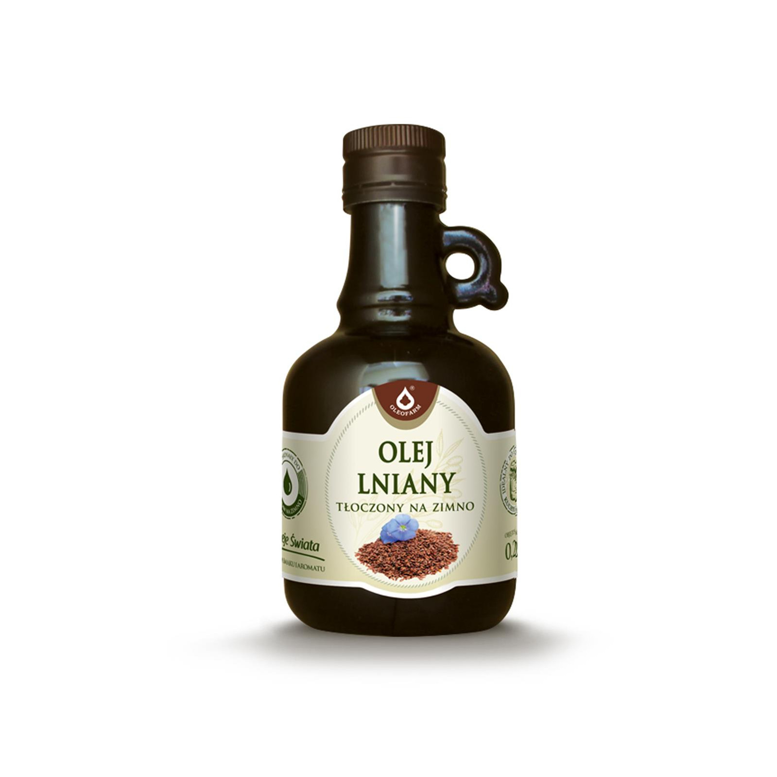 Olej lniany tłoczony na zimno 250 ml - Nabea.pl