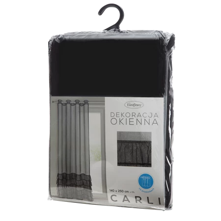 FIRANA GOTOWA CARLI 140 X 250 CM CZARNY