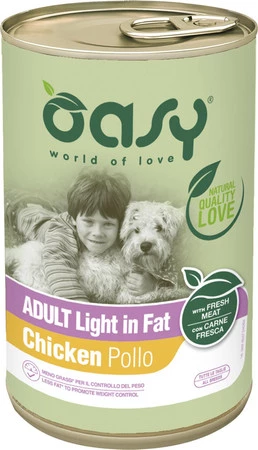 OASY Dog Lifestage Adult Light in Fat Pate Kurczak 400g
