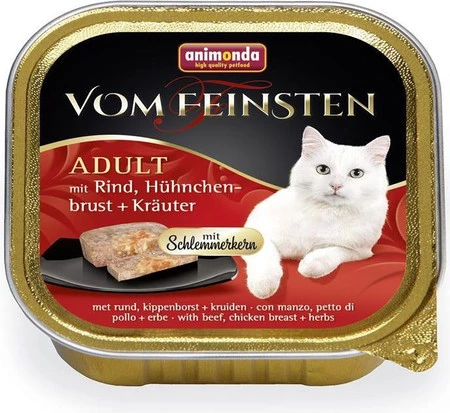 ANIMONDA Vom Feinsten Cat DS ADULT Wołowina Kurczak Zioła 100g