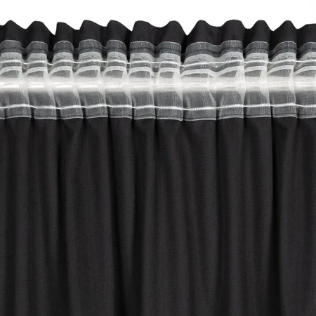 ZASŁONA GOTOWA MARION 2 NA TAŚMIE 140 X 270 CM CZARNY