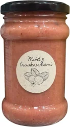 Miody Dworskie Miód z truskawka 380g