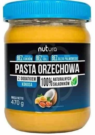 Pasta orzechowa z dodatkiem kokosa 470 g