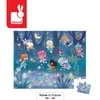 Janod Puzzle w walizce Wróżki i lilie wodne 36 elementów 4+ Made in France